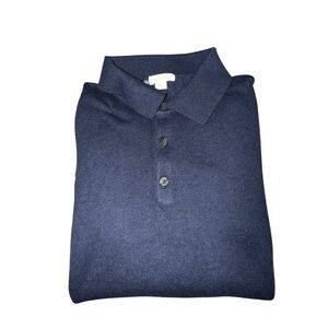 NWT Crewcuts Navy Blue Polo Long Sleeve Shirt Size 12